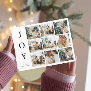 Carte Postale Collage Noël Neuf photos   Joyeux Joyeux Joyeux Jo