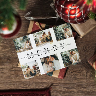 Carte Postale Collage Noël Six photos   Merry Holiday Postc