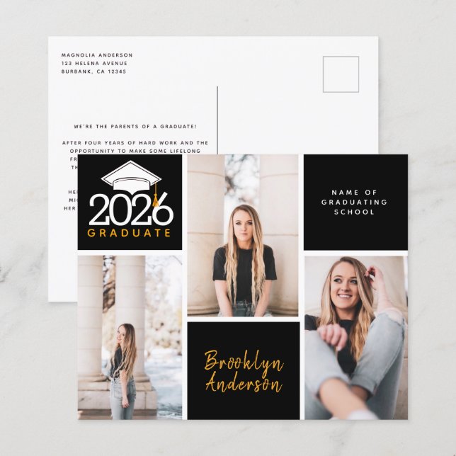 Carte postale Collage photo BUDGET (Devant / Derrière)