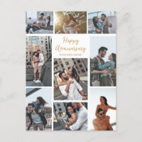 Collage photo d'anniversaire de coutume romantique