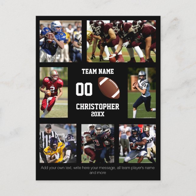 Carte Postale Collage photo de football (Devant)