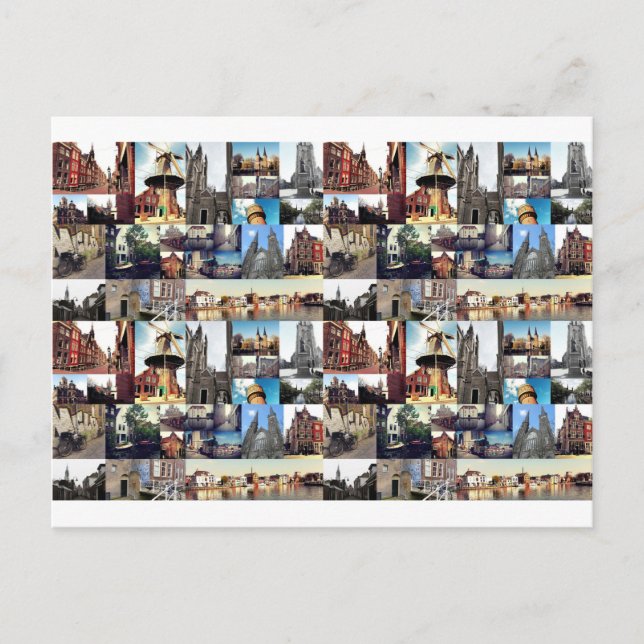 Carte Postale Collage photo Delft 6 (Devant)