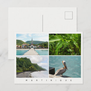 Carte Postale Collage photo des Caraïbes en Martinique, voyage m