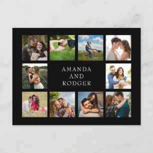 Carte Postale Collage photo dix Mariages noir