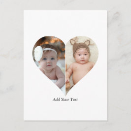 Carte Postale Collage photo en forme de coeur 2