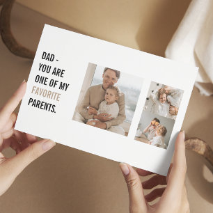 Carte Postale Collage Photo Moderne & Cadeau Bonne Fête des Père