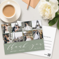 Collage Photo Moderne Merci Vert Sauge