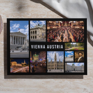 Carte Postale Collage photo personnalisée de Vienne Autriche