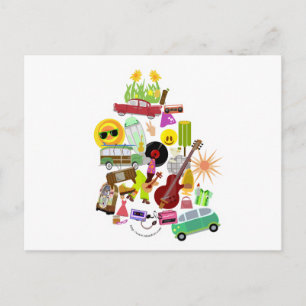 Carte Postale Collage rétroactif super