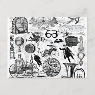 Carte Postale Collage Steampunk Numéro 2