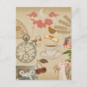Carte Postale Collage vintage