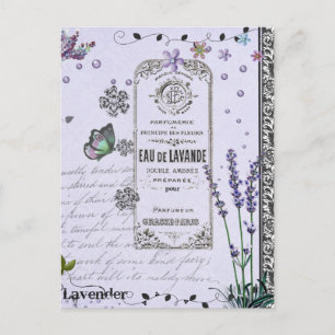 Carte Postale Collage vintage Lavender