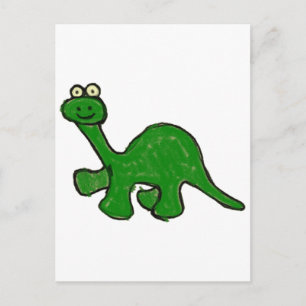 Carte Postale Collection Brontosaurus Crayon de dessin