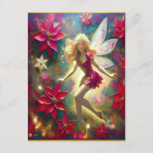 Carte Postale Collection de fées de Noël - Cheveux blond or pâle