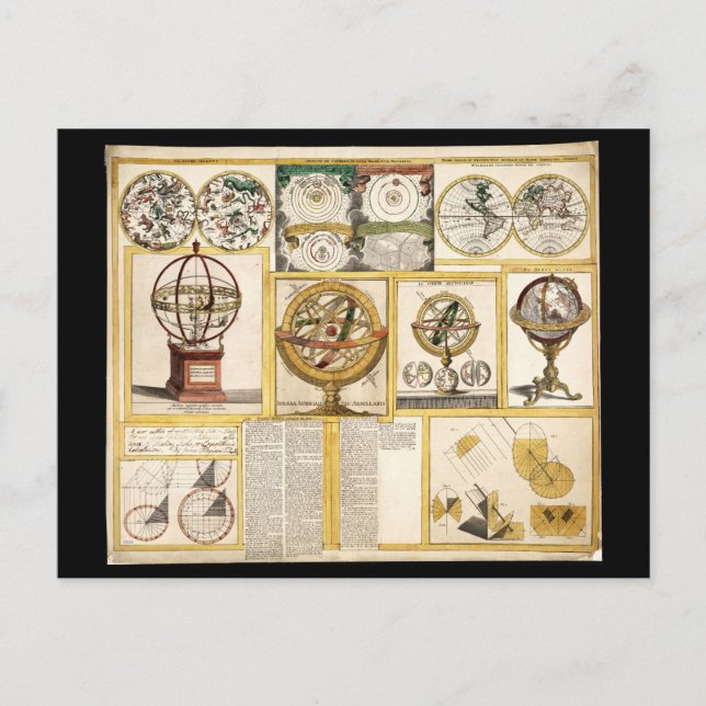 Carte Postale Collection d'instruments astronomiques (1769) (Devant)