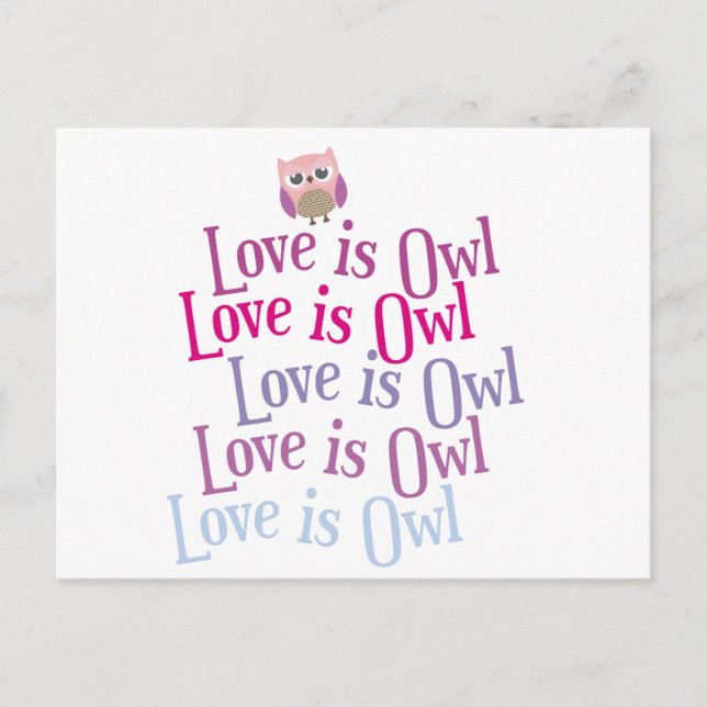 Carte Postale Collection "L'amour est un hibou" (Devant)