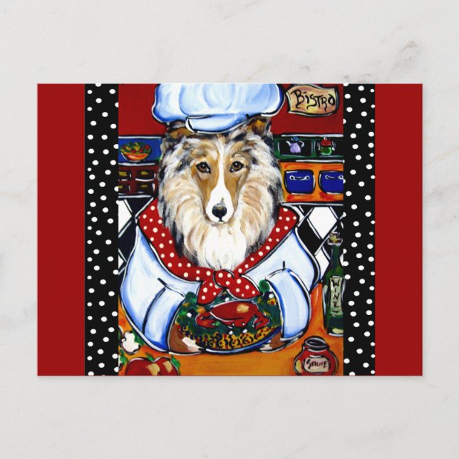 Carte Postale Collie Chef (Devant)