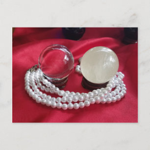 Carte Postale Collier perle et boules de cristal Photo originale