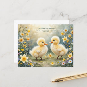 Carte Postale Colliers adorables en jonquilles de printemps