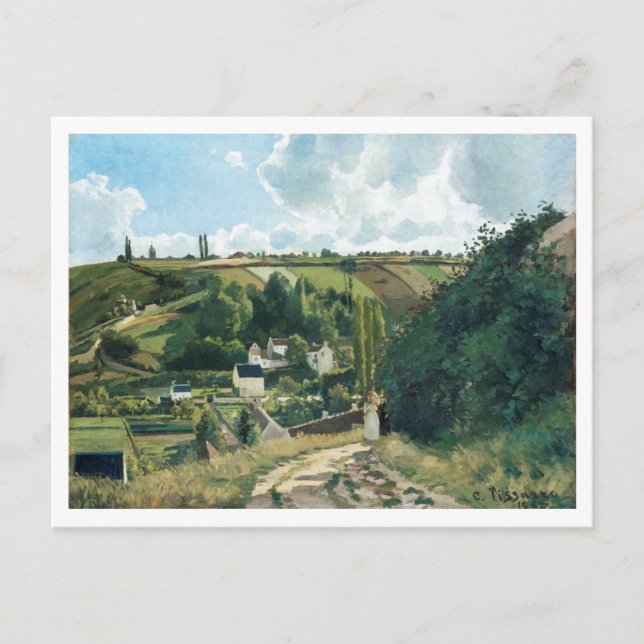 Carte Postale Colline du Jalais, Pontoise (1867) par Camille Pis (Devant)