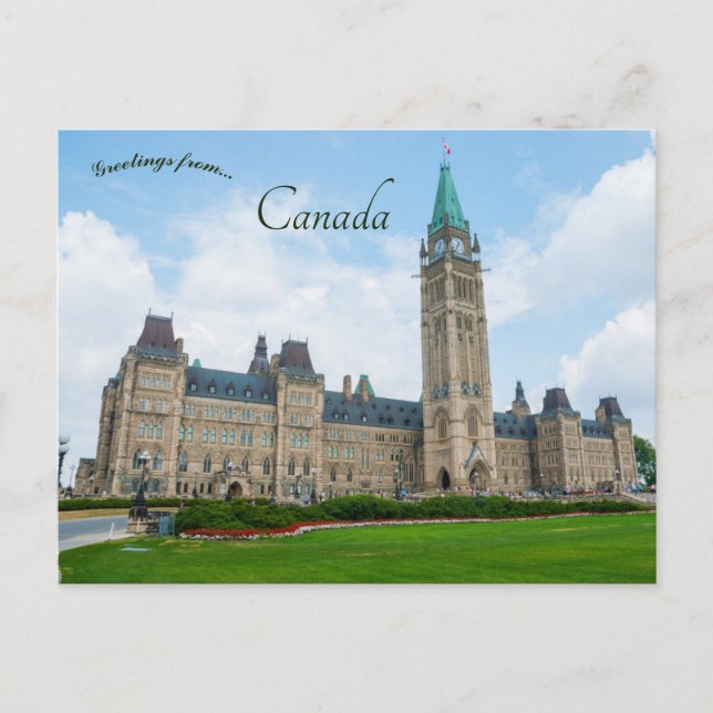 Carte Postale Colline du Parlement Ottawa Ontario Canada (Devant)