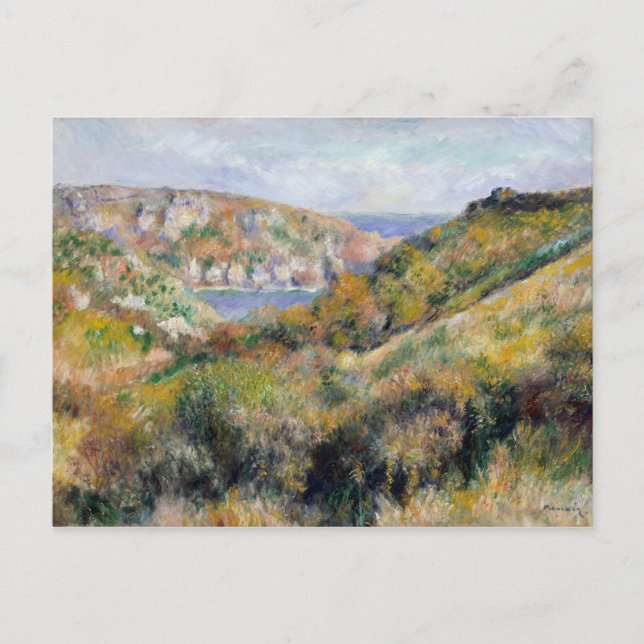 Carte Postale Collines autour de la baie de Moulin Huet - Renoir (Devant)
