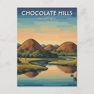 Carte Postale Collines de chocolat Bohol Philippines Voyage