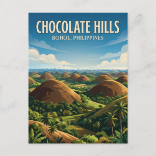 Carte Postale Collines de chocolat Philippines