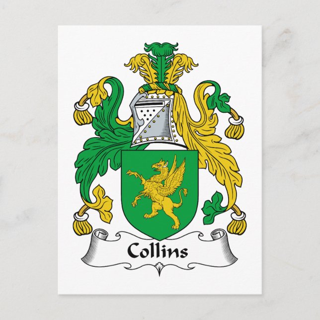 Carte Postale Collins Family Crest (Devant)