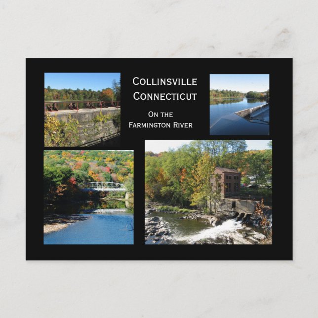 Carte Postale Collinsville sur la rivière Farmington (Devant)