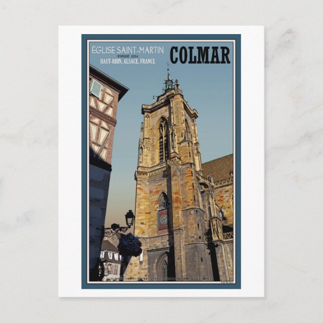 Carte Postale Colmar - Eglise St Martins (Devant)