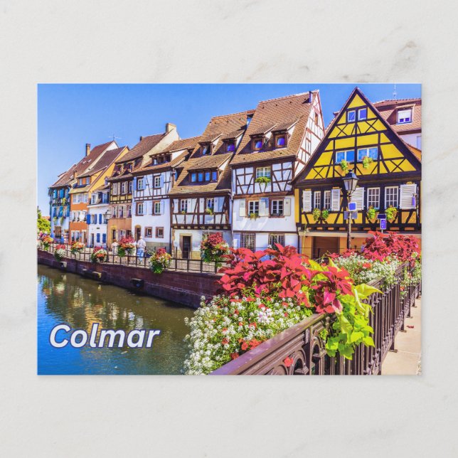 Carte Postale Colmar, France Petite Venise Canal d'eau (Devant)