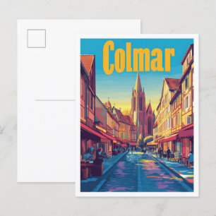 Carte Postale Colmar France Vintage voyage d'art