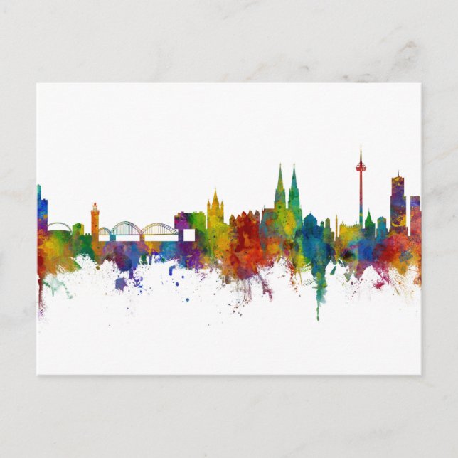 Carte Postale Cologne Allemagne Skyline (Devant)