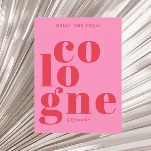 Carte postale Cologne Köln Allemagne typographie r