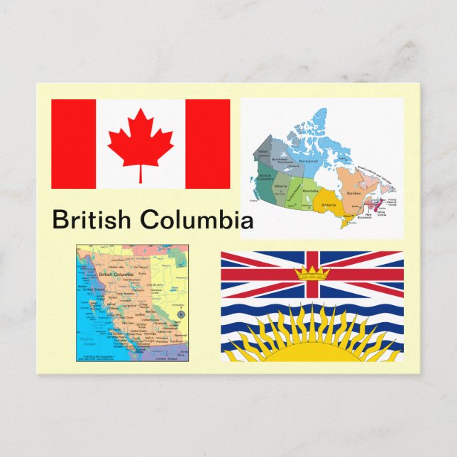 Carte Postale Colombie-Britannique Canada (Devant)