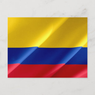 Carte Postale Colombie - drapeau colombien -