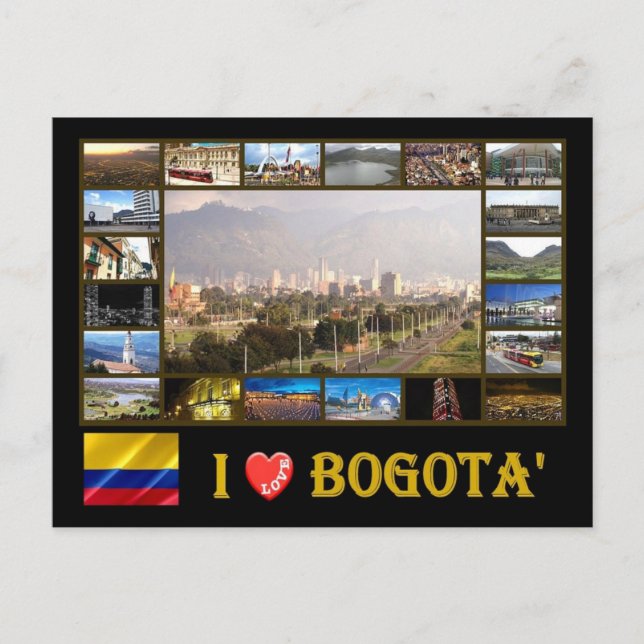 Carte Postale Colombie - I Love Bogotà - (Devant)