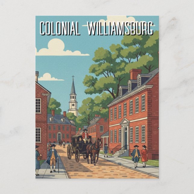 Carte Postale Colonial Williamsburg Virginia Travel (Devant)