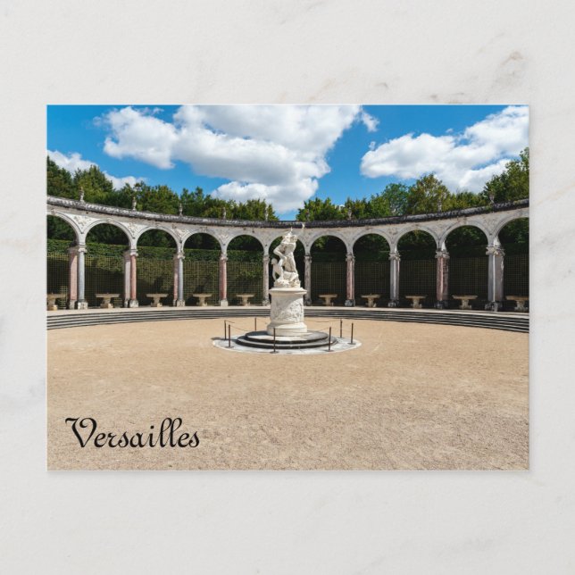 Carte Postale Colonnade dans les jardins de Versailles (Devant)