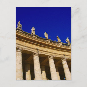 Carte Postale colonnes vatican bleu