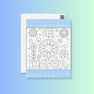 Carte Postale Color Me Be Happy Smile   Inspire les fiches d'act