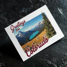 Colorado vintage avec Pittoresque Mountain Lak