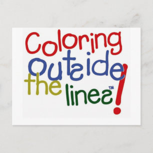 Carte Postale Coloration en dehors des lignes