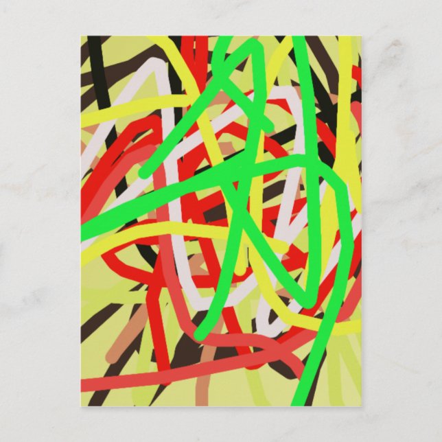 Carte Postale coloré 676 art abstrait (Devant)