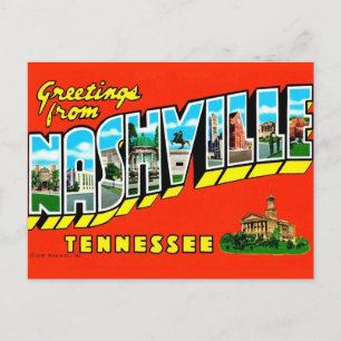 Carte postale colorée de Nashville