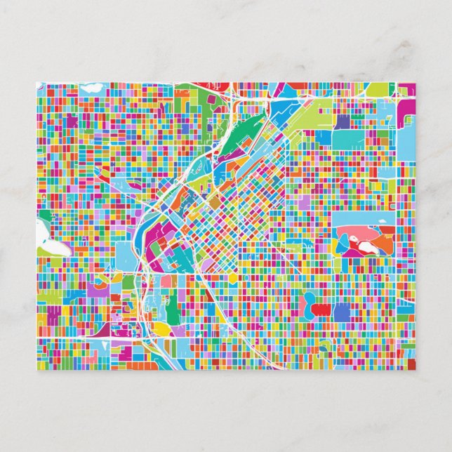 Carte Postale Colorful Denver (Devant)