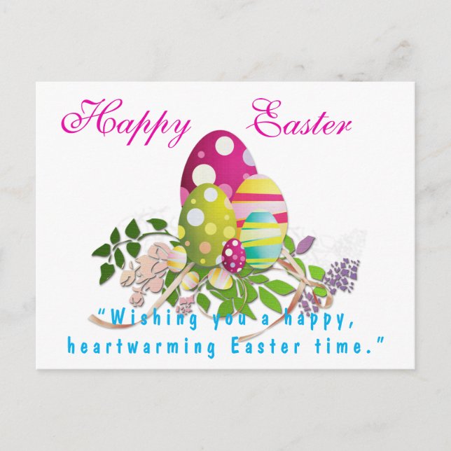 Carte Postale Colorful Happy Easter Greeting (Devant)