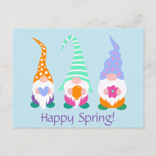 Carte Postale Colorful Happy Spring Gnomes Salutations