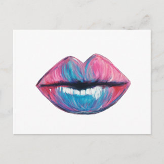 Carte Postale Colorful Lip Art